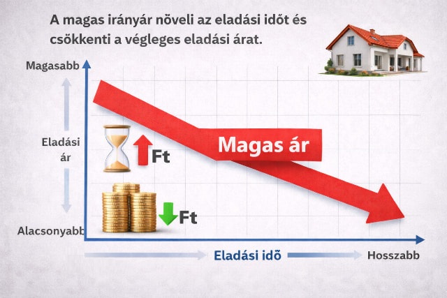 A magas ár hatása az eladási időre